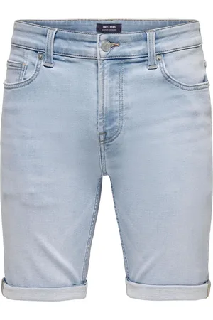 Only & Sons Jeans-shorts Onsply Mittlere Taille Normal Geschnitten Shorts für Herren - 2XL