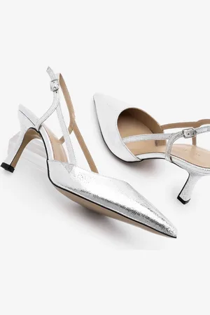 Marjin Stiletto-schuhe Mit Offenen Seiten Und Spitzer Zehenpartie Und Klassischem Absatz In Suder-silber - 36
