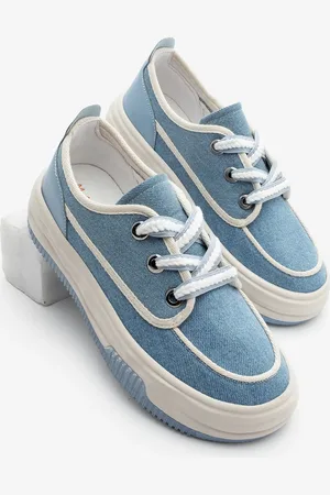 Marjin Leinen Rotvi Blue Denim – Schnür-sneaker-sportschuhe für Damen - 39