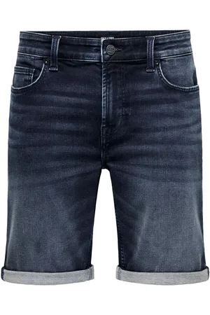 Only & Sons Jeans-shorts Onsply Mittlere Taille Normal Geschnitten Shorts für Herren - 2XL