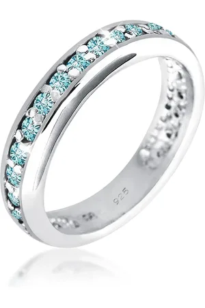 Elli Ringband Aus 925er-sterlingsilber – Kristall für Damen - 58