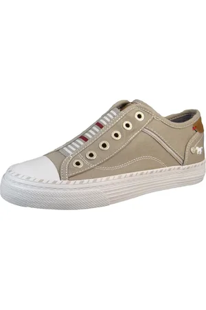 Mustang Low-top-sneaker – Slip On, 932, Silbergrau Leinen, 1376402 für Damen - 39