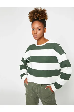 Koton Langarm-sweatshirt Mit Rundhalsausschnitt Und Fleece-innenseite für Damen - S