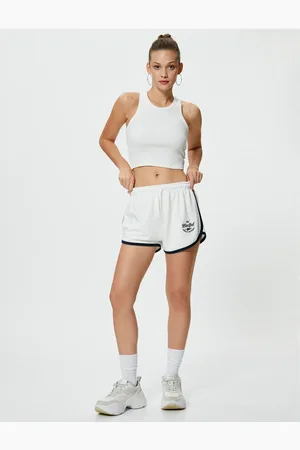 Koton Sportshorts Extra Mini Größe Linie Detaillierte Bindetaille für Damen - S
