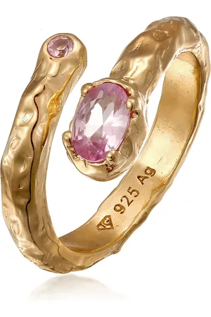 Haze & Glory Ring Aus 925er Sterlingsilber – Saphir-rosa, Vergoldet für Damen - 56