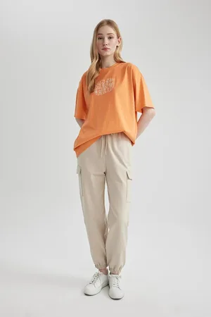 DeFacto Coool Basic Jogger-jogginghose – Gerade Taille, Elastisches Bein, Cargotasche C1444ax24sp für Damen - 10–12 Jahre