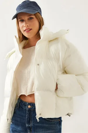 Bianco Lucci Kurzer Puffermantel Mit Kapuze 2418 für Damen - 40