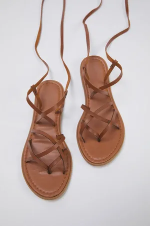 Trendyol Hellbraune Flip-flops Mit Knöchelriemen für Damen - 37