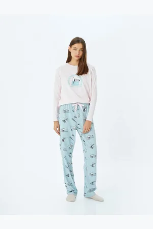 Koton Lizenziertes Snoopy-pyjama-set Aus Baumwolle für Damen - L