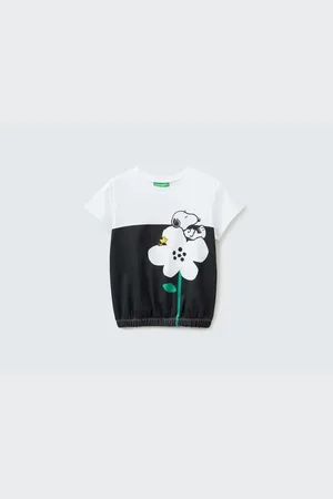 Benetton T-shirt Mit Snoopy-print Und Farbblockdesign Für Mädchen für Damen - 12–18 Monate