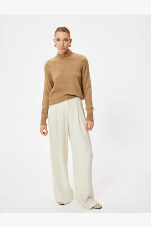 Koton Langärmliger Rollkragen-strickpullover Weiche Textur für Damen - XL