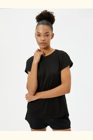 Koton Basic-sport-t-shirt Mit Rundhalsausschnitt – Kurzärmlig für Damen - M
