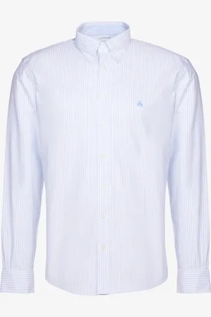 Brooks Brothers Blaues, Bügelfreies Hemd Aus Baumwolle Ohne Eisen für Herren - M