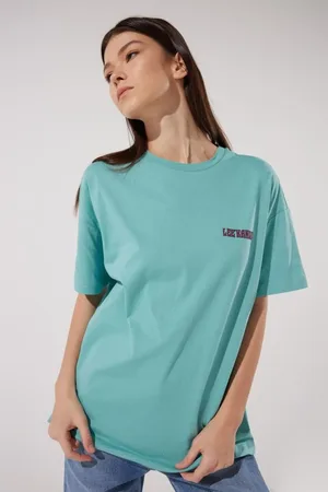 Lee Loose Fit Relaxed Fit T-shirt Aus 100 % Baumwolle Mit Rundhalsausschnitt In Mintgrün für Damen - S