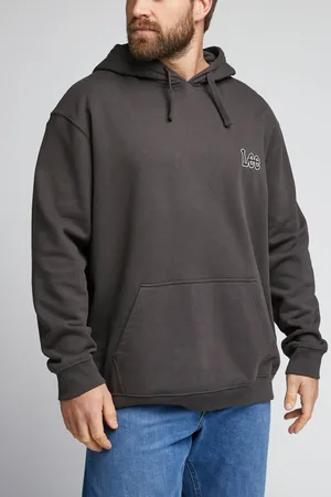 Lee Regular Fit Normaler Schnitt 100% Baumwolle Kapuzenkragen Schwarzes Sweatshirt für Herren - S