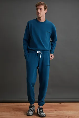 Grimelange Marshall Trainingsanzug-set Aus Baumwolle Mit Fleece-innenseite Und Stickerei In Petrolgrün für Herren - XL