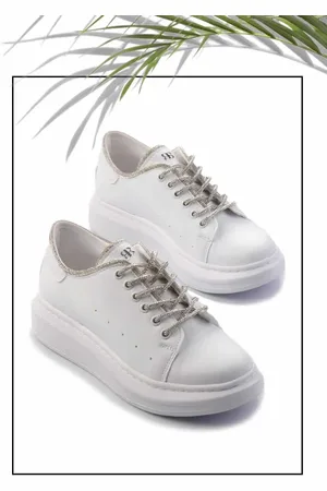 Disney Weißer Lame Stone Sneaker K 01449057609 für Damen - 39