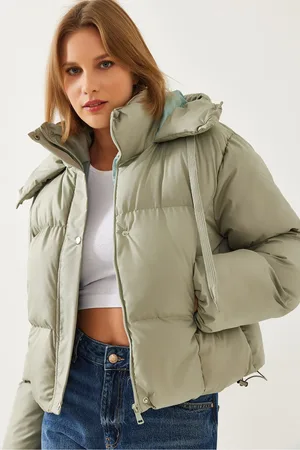 Bianco Lucci Kurzer Puffermantel Mit Kapuze 2418 für Damen - 38