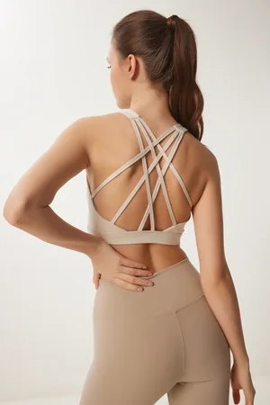 Happiness istanbul Cremefarbener, Unterstützter, Formende Sport-bh – für Damen - 38
