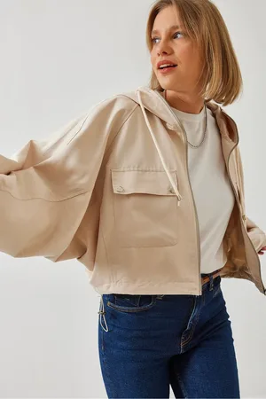 Bianco Lucci Kurze Jacke Mit Kapuze für Damen - 40