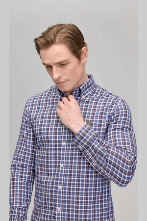 Brooks Brothers Blaues Hemd Mit Langen Ärmeln Und Karomuster für Herren - S