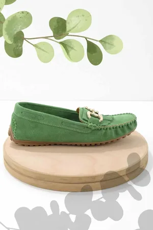 Disney Grüne Wildleder Loafer Schuhe K 01273301102 für Damen - 36