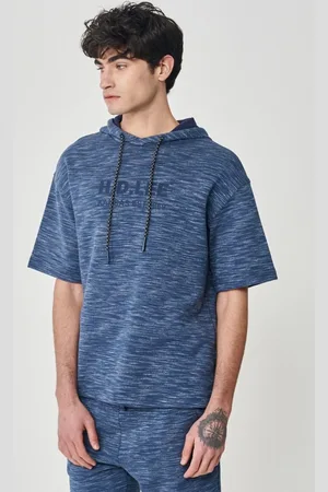 Lee Marineblaues Kurzarm-kapuzenpullover Mit Normaler Passform Und Normaler Passform für Herren - S