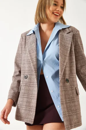Bianco Lucci Oversize-jacke Mit Karomuster 5046 für Damen - S