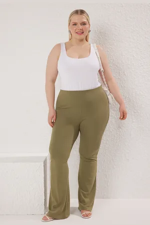 Trendyol Schlaghose Mit Hoher Taille – Übergröße für Damen - 2XL
