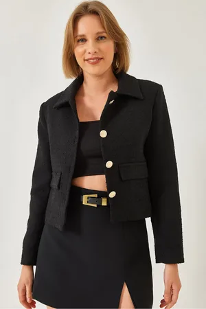 Bianco Lucci Tweed-crop-jacke 50034 für Damen - 36