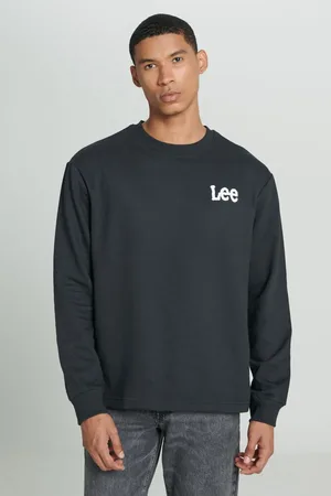 Lee Regular Fit Normal Geschnittenes Rundhals-sweatshirt Aus Schwarzem Fce für Herren - 3XL
