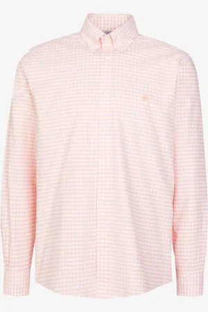 Brooks Brothers Hellorangefarbenes, Bügelfreies, Regulär Geschnittenes, Weit Geschnittenes, Nicht Eisenfarbenes Hemd für Herren - XL