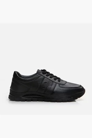 Hotic Schwarze Sneakers Aus Echtem Leder für Herren - 42