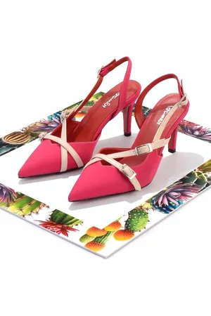 Disney Fuchsia Beige Nubuck Klassische Schuhe Mit Absatz K 01455018501 für Damen - 40