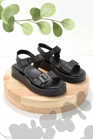 Disney Schwarze Sandalen Aus Echtem Leder K 05906500503 für Damen - 40