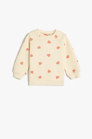 Koton Sweatshirt Aus Baumwolle Mit Herzförmigem Rundhalsausschnitt für Damen - 6–9 Monate
