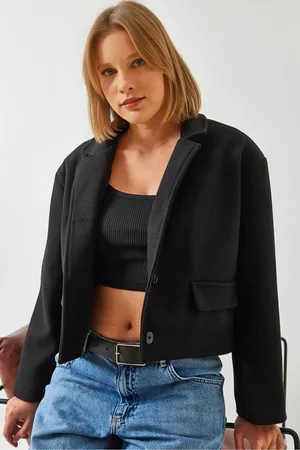 Bianco Lucci Kurze Crop-jacke 2624 für Damen - 40