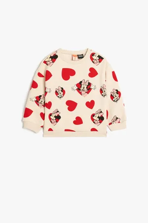 Koton Baumwoll-langarm-raised-sweatshirt Mit Lizenziertem Minnie-mouse-aufdruck für Damen - 4–5 Jahre
