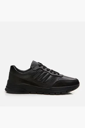 Hotic Schwarze Sneakers Aus Echtem Leder für Herren - 44