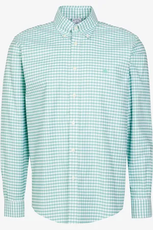 Brooks Brothers Grünes, Bügelfreies, Normales, Nicht Ironisches Hemd für Herren - S