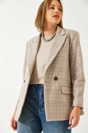 Bianco Lucci Oversize-jacke Mit Karomuster 5046 für Damen - L