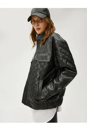 Koton Steppjacke In Lederoptik für Damen - 40