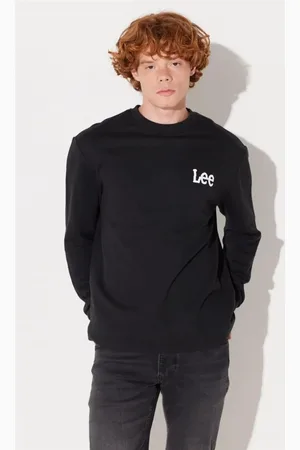 Lee L232518 001 Schwarzes Sweatshirt Mit Rundhalsausschnitt für Herren - S