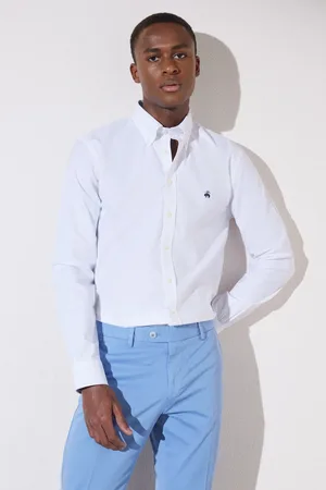 Brooks Brothers Weißes, Bügelfreies Slim-fit-hemd Aus Baumwolle Mit Schmaler Passform für Herren - XL