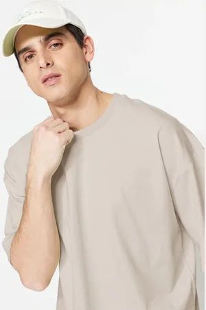 Trendyol Übergroßes Stein-t-shirt – 100 % Brot – Kurze Ärmel – Tmns22ts0318 für Herren - S