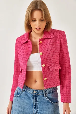 Bianco Lucci Tweed-crop-jacke 50034 für Damen - 38