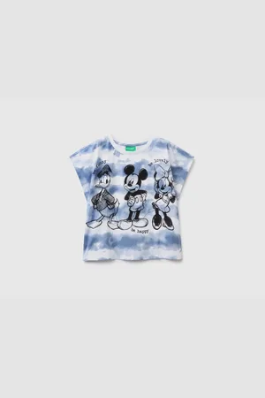 Benetton Türkises Batik-t-shirt Mit Disney-figuren-aufdruck Für Mädchen -mix für Damen - 6–7 Jahre