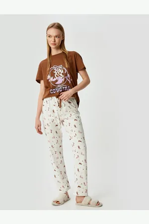 Koton 2-teiliges Pyjama-set Aus Bedruckter Baumwolle für Damen - S