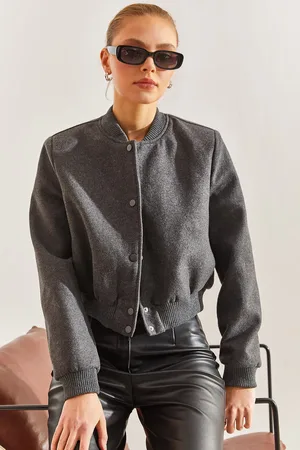 Bianco Lucci Bomberjacke Mit Stempelmotiv für Damen - M