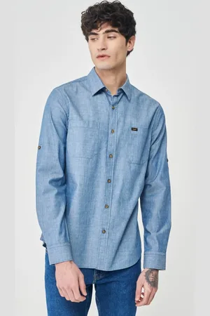 Lee Regular Fit Normaler Schnitt 100 % Baumwolle Blue Jean Jeanshemd für Herren - S